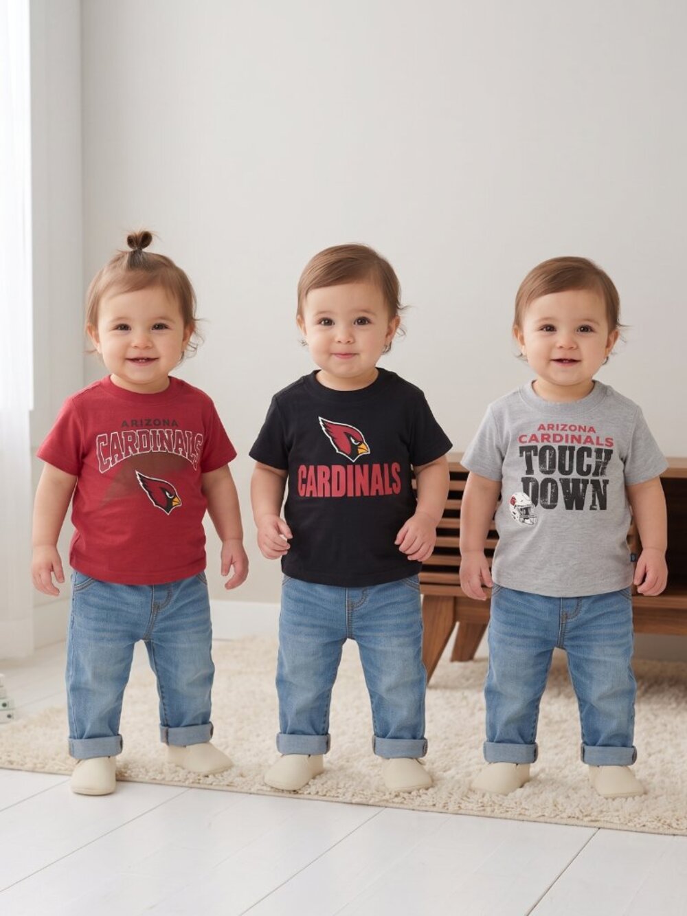 NWT | Arizona Cardinals Gerber 3-Pack NFL Graphic T-Shirt Set | 12M